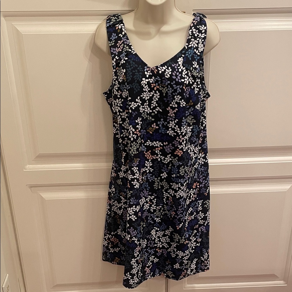 Cabi blue floral Cinco shift dress style 5619 sz L - Picture 2 of 6